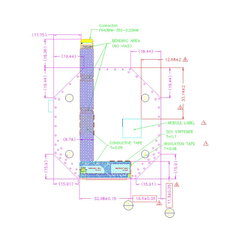 2.5 Inch 480*480 TFT Round Module Display