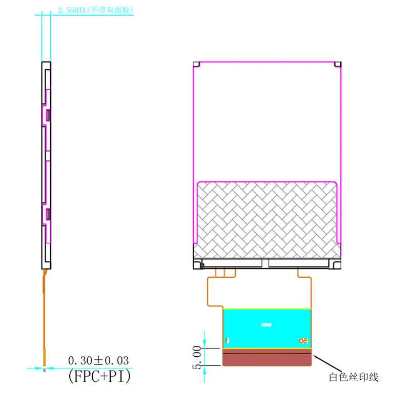 2.4 Inch QVGA Small/Tiny Transflective LCD Display