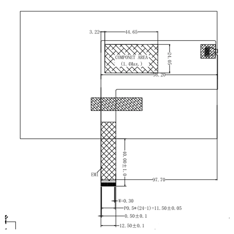 7inch 1280x800 MIPI Interface IPS Display